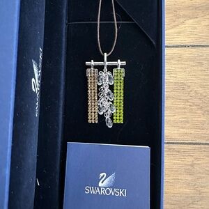 Swarovski Pavé Crystal Pendant Necklace w/ Box & Certificate